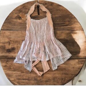 POL Lace Apron Halter Top NWOT